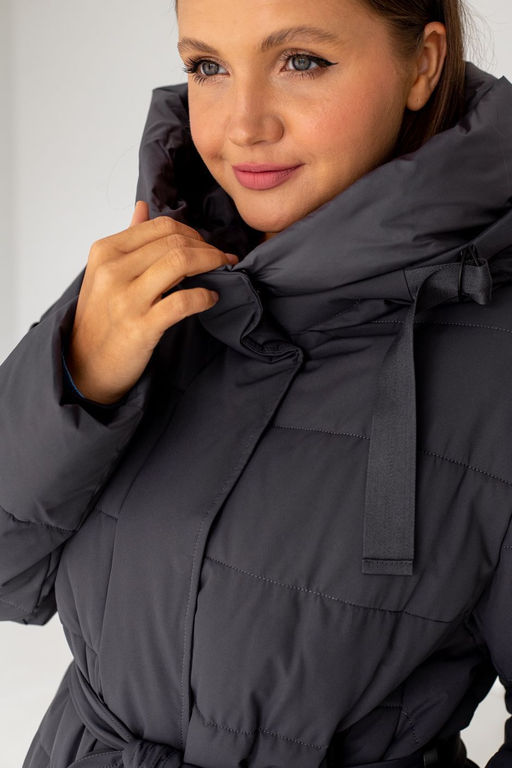 Полупальто J22D073CW темно-серый