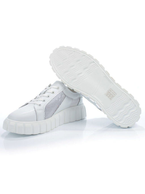 03-PDA93-1 WHITE Полуботинки спортивные женские (натуральная кожа, сетка) - No name фото 15