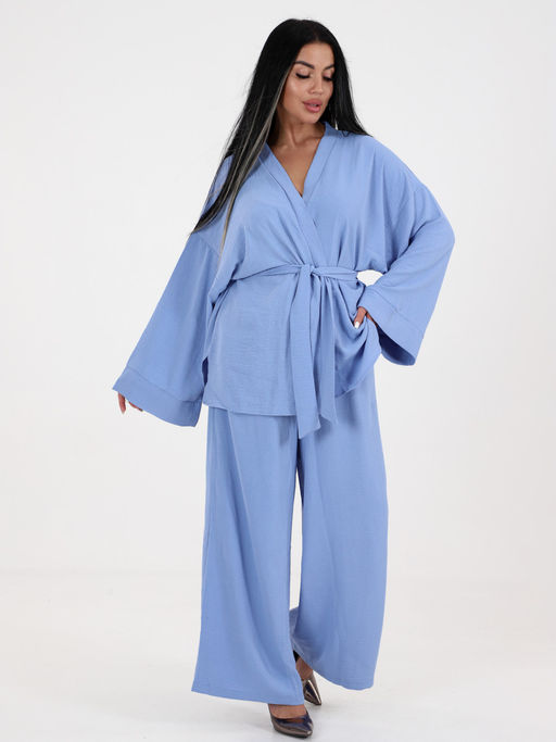 ЖК-Рика ЖЕНСКИЙ КОСТЮМ (Голубой) - А-дина фото 2