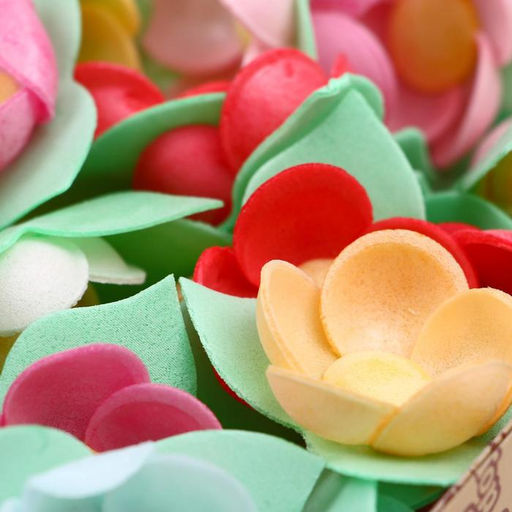 Вафельные кувшинки на трилистнике, микс, 80 шт.