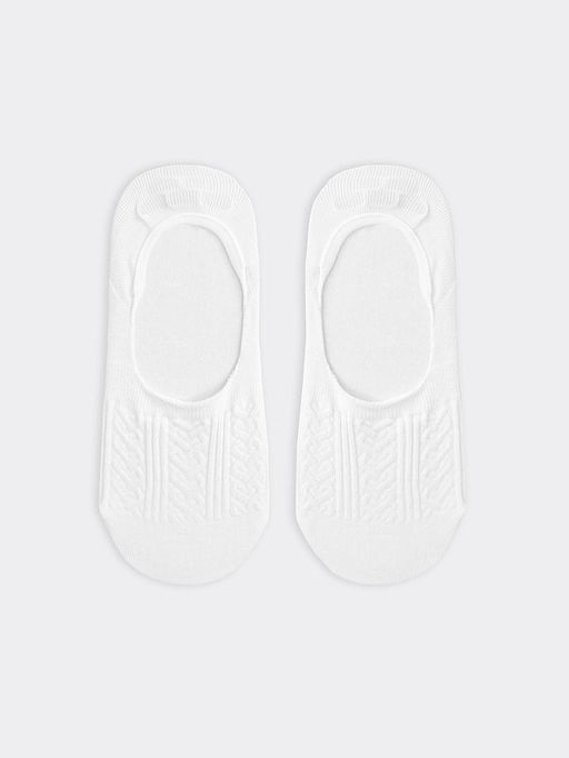 Цена за 5 пар! Женские ажурные подследники белого цвета с нанесением силикона - Mark formelle фото 3