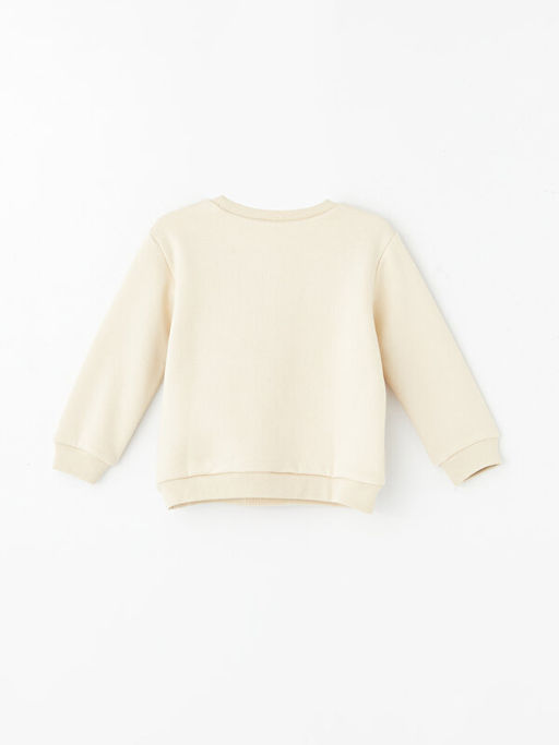 Bisiklet Yaka Uzun Kollu Bask?l? K?z Bebek Sweatshirt - Waikiki фото 2