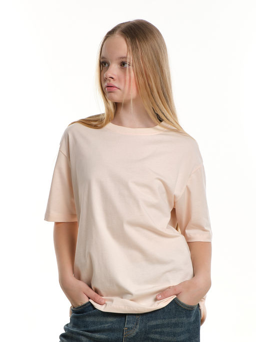 Футболка однотонная база 22-1405 персиковый - Mini maxi фото 10