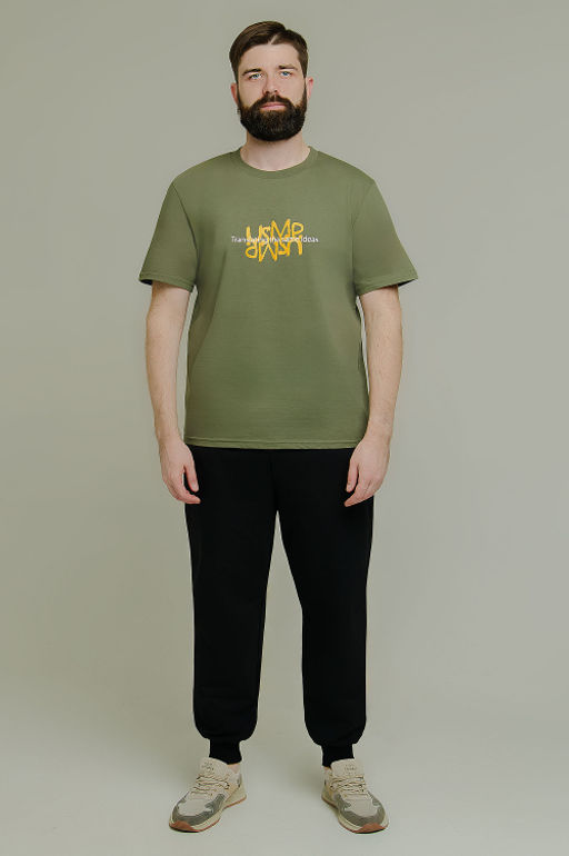 Арт. 613106  Комплект с брюками мужской 48-56 (5 шт) Цвет:верх-хаки,низ-черный