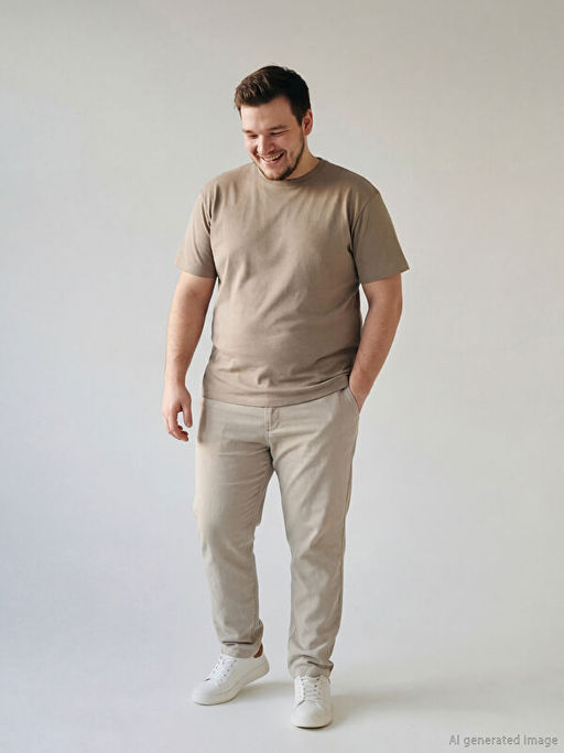 Bisiklet Yaka Penye Erkek Ti??rt