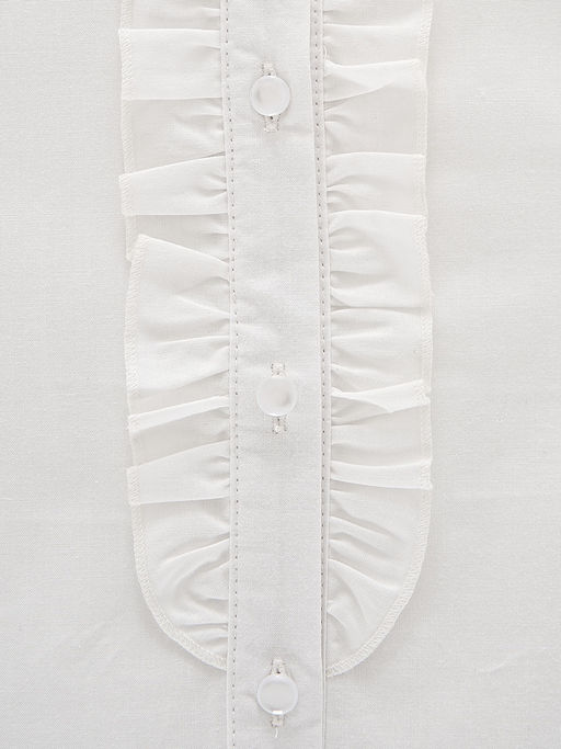 Рубашка для девочки в школу белая UD 7698 белый - Mini maxi фото 4