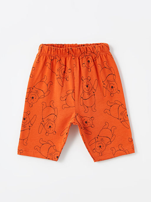 Bisiklet Yaka Winnie The Pooh Bask?l? Erkek Bebek ?ortlu Pijama Tak?m? - Waikiki фото 3