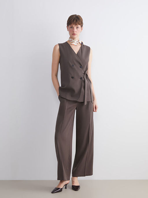 V Yaka Kad?n Klasik Yelek