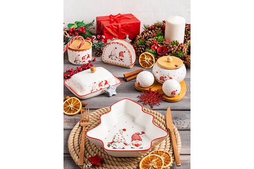 Блюдо - елочка 21,4*20,8*2,5 см Весёлые гномики. - Elan gallery фото 15