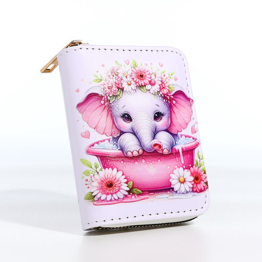 Кошелёк на молнии «Слоник», белый