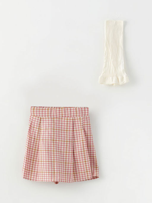 Bebe Yaka Uzun Kollu Ekose Desenli K?z Bebek 3l? ?ort - Waikiki фото 3