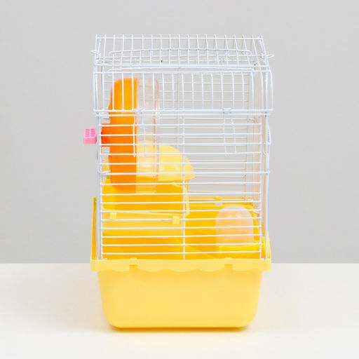 Клетка для грызунов Пижон, 23 х 17 х 26 см, эмаль, жёлтая  фото 3