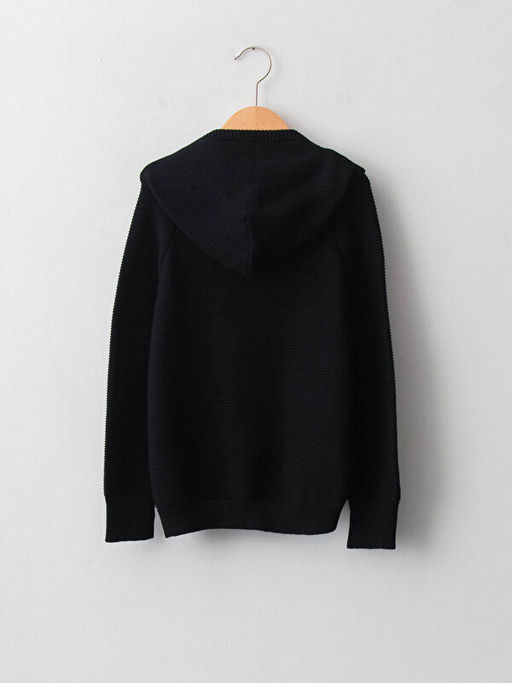 Kap??onlu Basic Uzun Kollu Erkek ?ocuk ?nce Triko Kazak - Waikiki фото 2