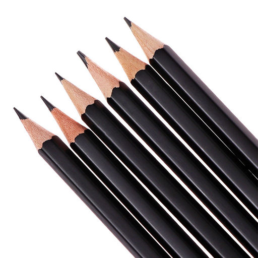 Набор карандашей чернографитных 6 штук, 2 В, В, НВ, НВ, Н, 2Н