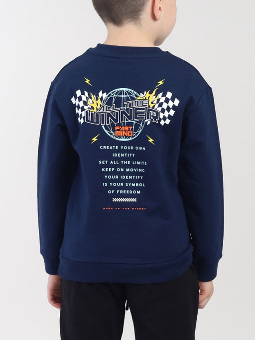 CRB wear / CWKB 63972-41-424 Джемпер для мальчика,темно-синий  фото 3