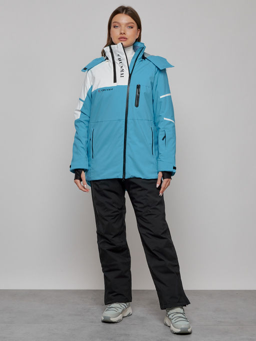 Горнолыжный костюм женский зимний голубого цвета 02321Gl - Chunmai фото 22