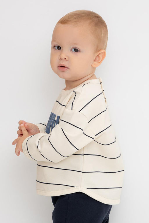 КР 302755/суровый,индиго,полоска к568 джемпер (свитшот) д/мал яс - Crockid фото 4