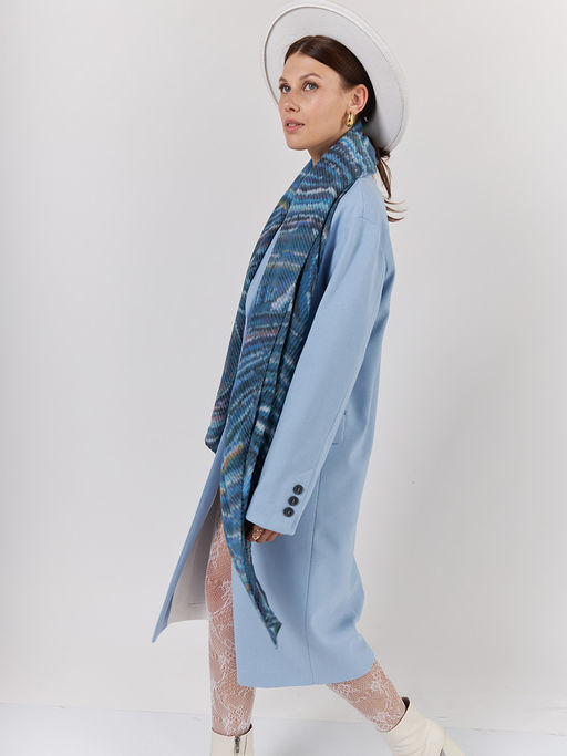 Большой, мягкий, тонкий и очень нежный двусторонний палантин с рисунком - Tantino фото 3