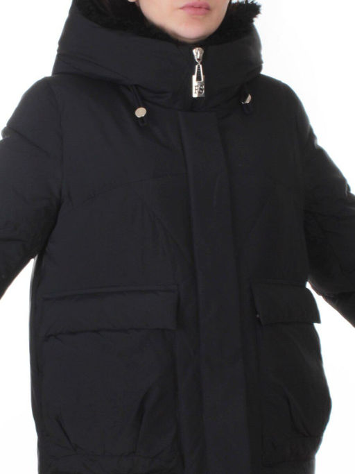 8809 BLACK Куртка зимняя женская (150 гр. холлофайбер)