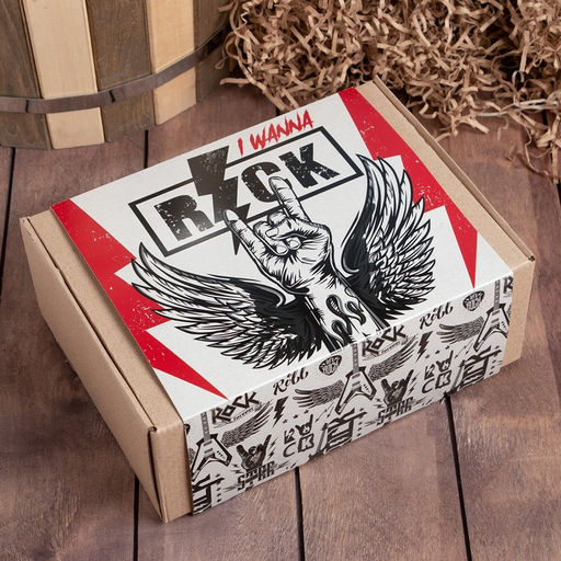 Набор подарочный Этель Rock, полотенце 30×60 см и аксессуары