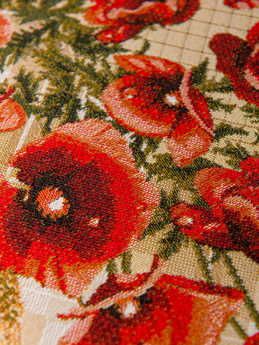 Венок маков- гобеленовая скатерть 140х140 см - Гобеленглавснаб фото 2