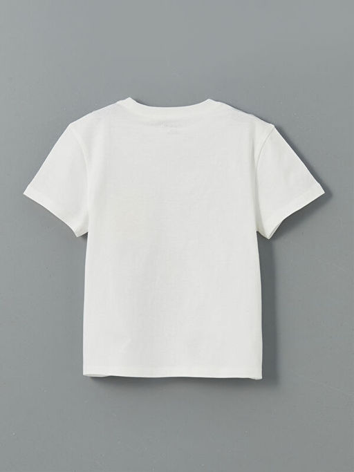 Bisiklet Yaka Bask?l? Erkek ?ocuk Ti??rt