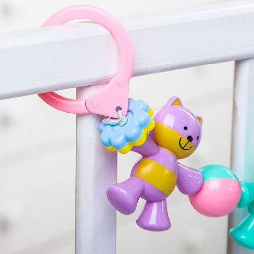 Растяжка на коляску/кроватку Зверята, 3 игрушки, цвет МИКС, Крошка Я  фото 3