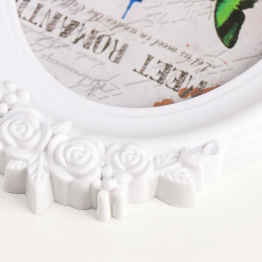 Фоторамка для фото 13×18 см «Нежность роз», пластик, белая, 16.5×24 см