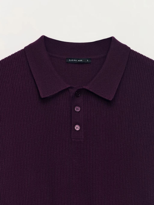 Джемпер поло из текстурного хлопка / Zarina