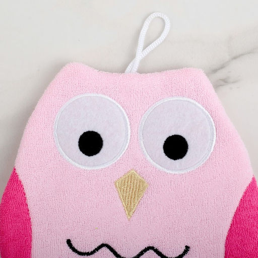Мочалка варежка детская Доляна «Совушка», для купания, 20 см, цвет МИКС