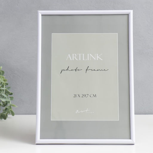 Фоторамка для фото 21×29.7 см, (A4) Decoline, пластик, белый