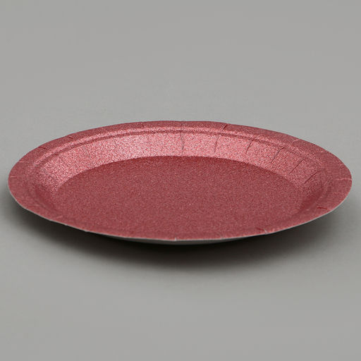 Цена за 4 шт. Тарелки бумажные «Блёстки», 6 шт., цвет бордовый