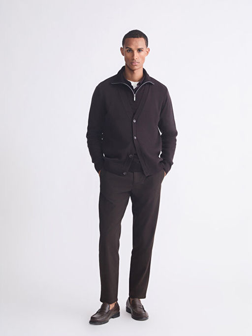 Standart Kal?p V Yaka Erkek Triko H?rka