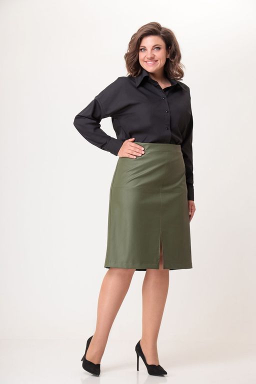 Блуза Swallow 803.2 черный+серебряный узор фото 54