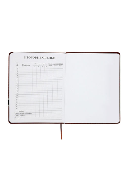 Дневник школьный 1-11 класс, лассе, обложка искуственная кожа коричневая, с хляст, с ручкой   109690