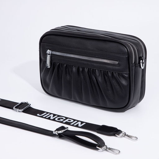 Сумка кросс-боди на молнии, цвет чёрный - Simaland фото 4