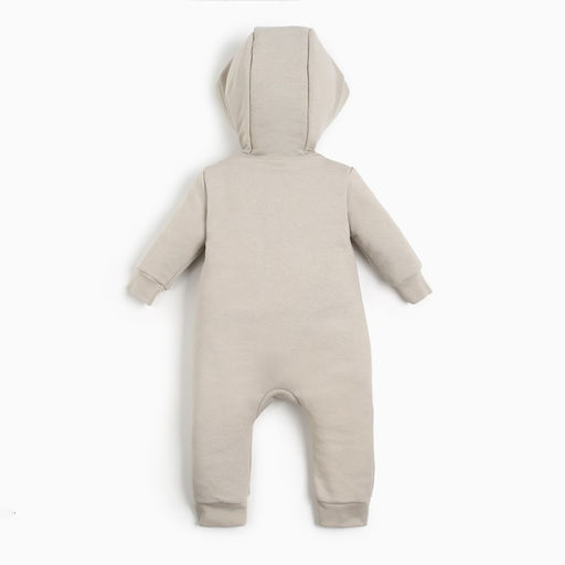 Комбинезон с капюшоном Крошка Я Street style, рост 62-68 см, бежевый  фото 4