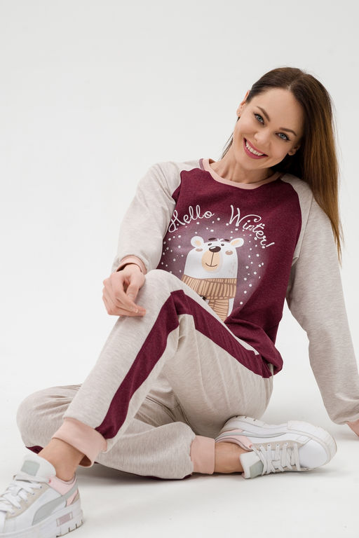 Костюм женский из футера Гамми бордо - Амадэль фото 29