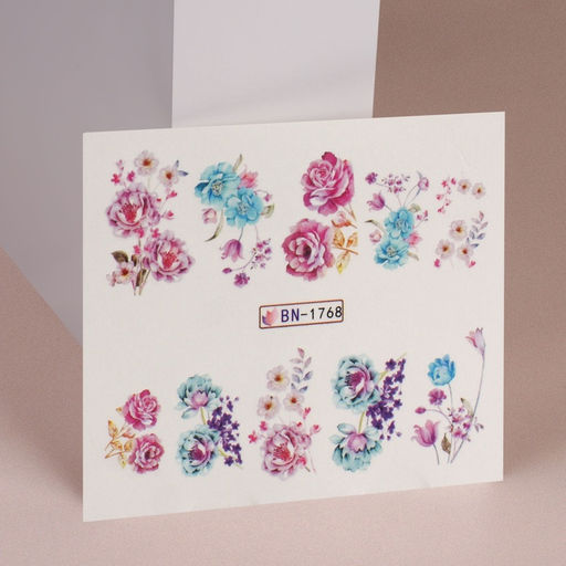 Цена за 6 шт. Слайдеры для ногтей Летнее поле, разноцветные - Qf фото 2