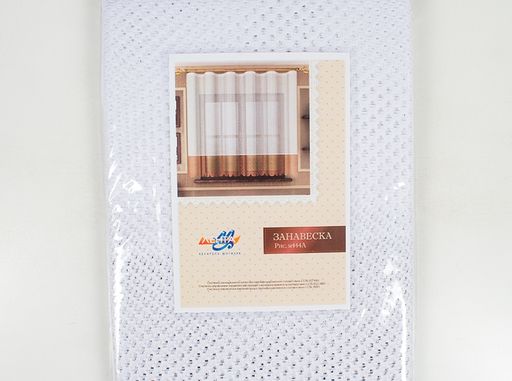 м444А ЗАНАВЕСКА белый с коричневый 1.45 м*2.75 м - Лента фото 2