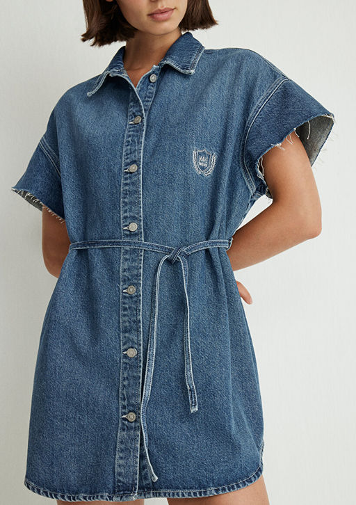 Nika Kolej Indigo Mavisi Jean Elbise  фото 5