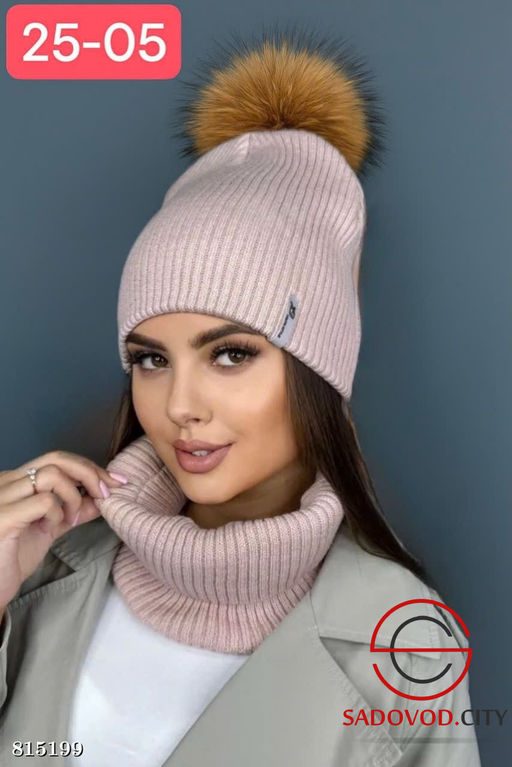 Комплект шапка + снуд для девушки - Bruno фото 10