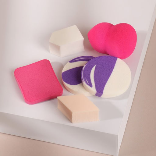 Набор спонжей для макияжа, увеличиваются при намокании, 6 шт, АССОРТИ, цвет МИКС - Queen fair фото 3