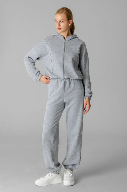 Арт. 2545 Костюм женский с брюками 44-50 (4 шт) Цвет:серый меланж