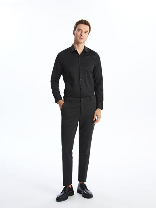 Slim Fit Uzun Kollu Poplin Erkek G?mlek