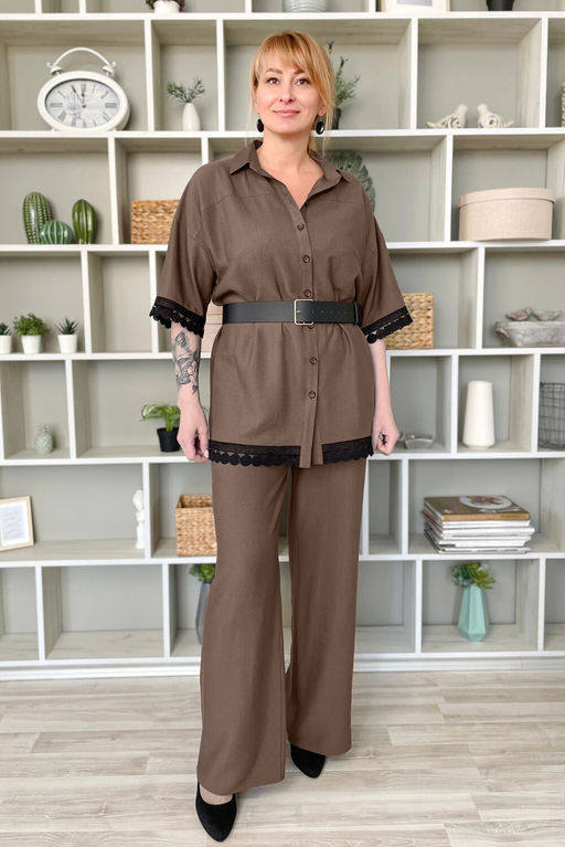 Блуза Rumoda 2214 коричневый  фото 5