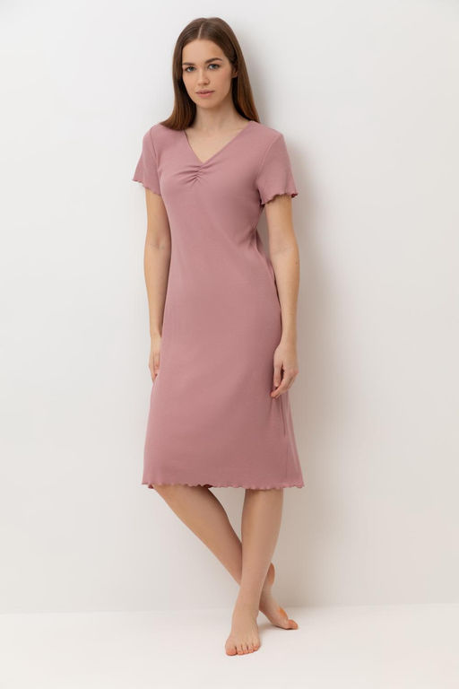 Е 10063/серая пудра сорочка ночная жен