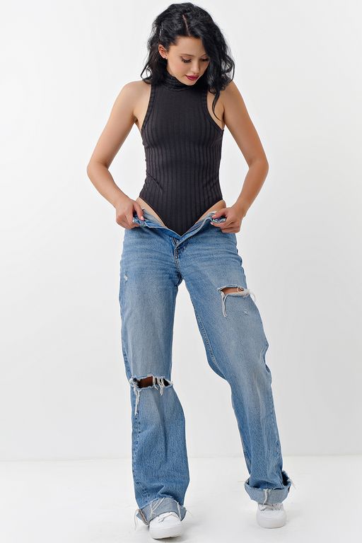 Боди трикотажное серо-голубое - Fly фото 30