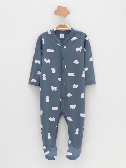 К 6025-2уп/серо-голубой Н100,синий Н052.3 набор комбинезон (слип) яс