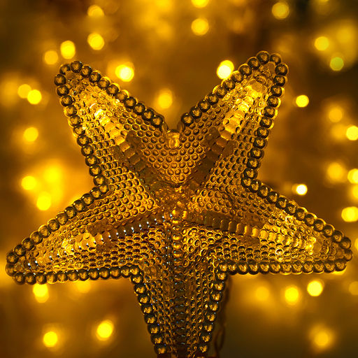 Электрогирлянда-занавес светодиодная "Звездочки", теплый